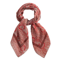 Light Red Pattern Scarf/スカーフ