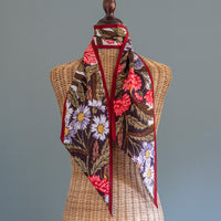Slim Flower Stripe Scarf/スカーフ