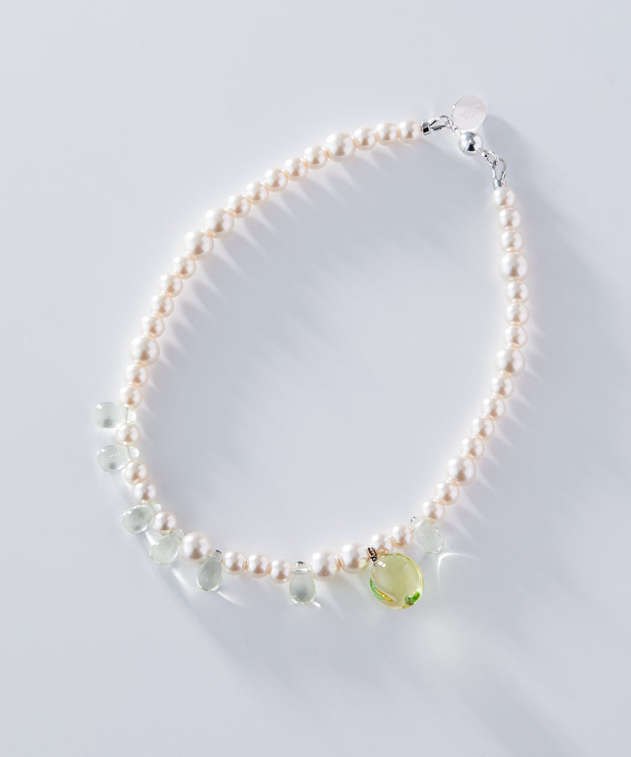 《Alice》fruits glass pearl necklace