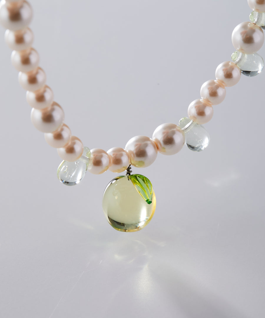 《Alice》fruits glass pearl necklace