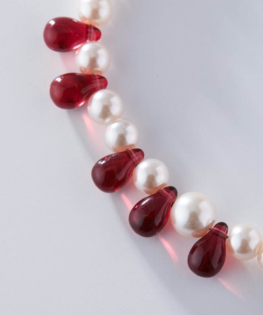 《Alice》fruits glass pearl necklace