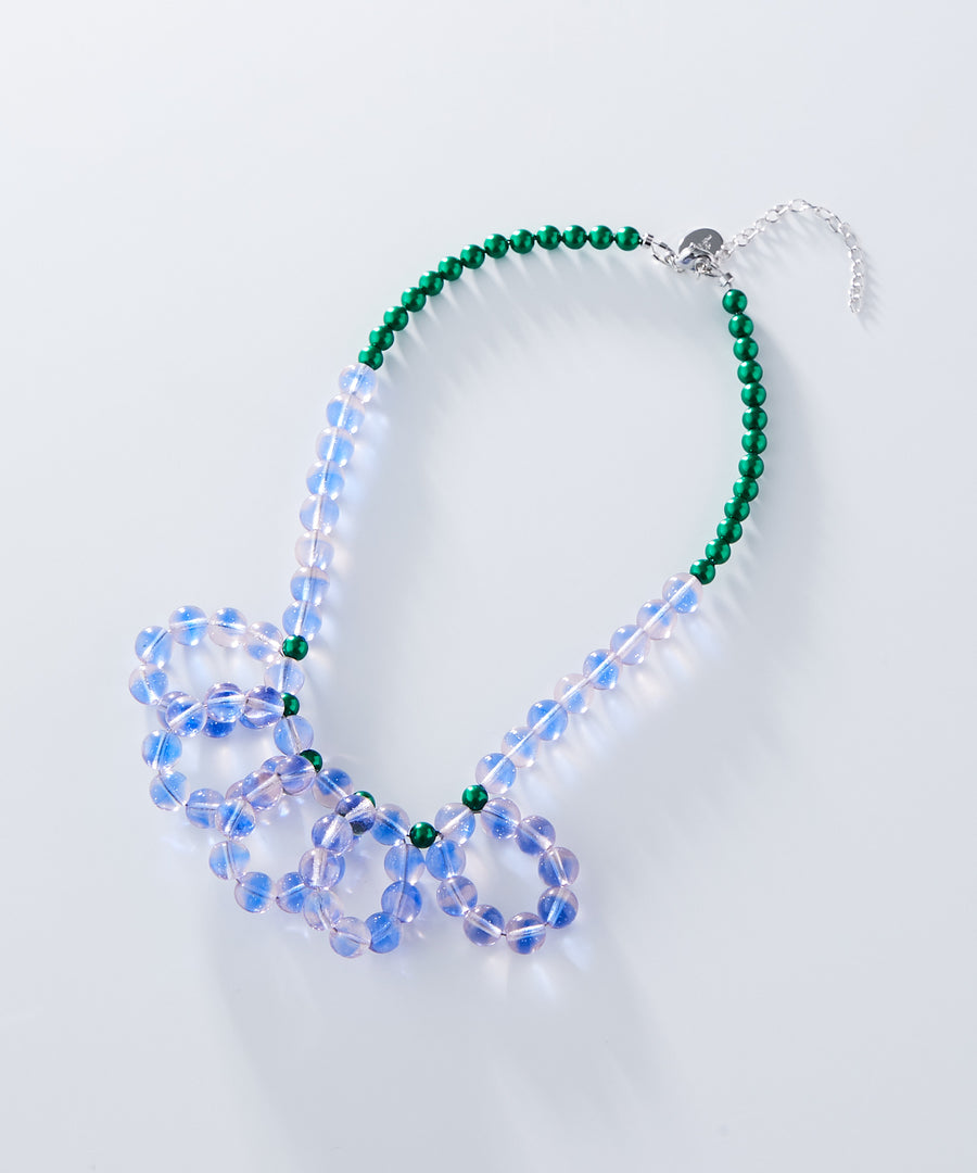 《Emma》glass beads frill necklace