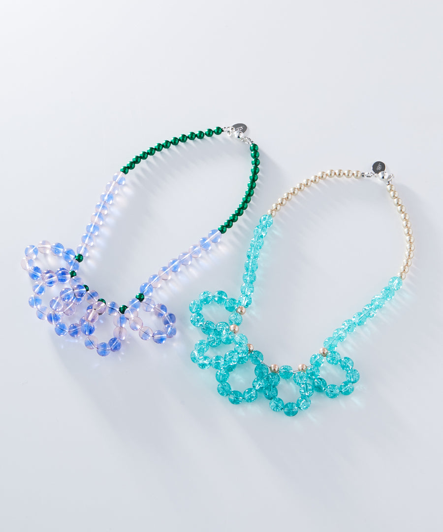 《Emma》glass beads frill necklace