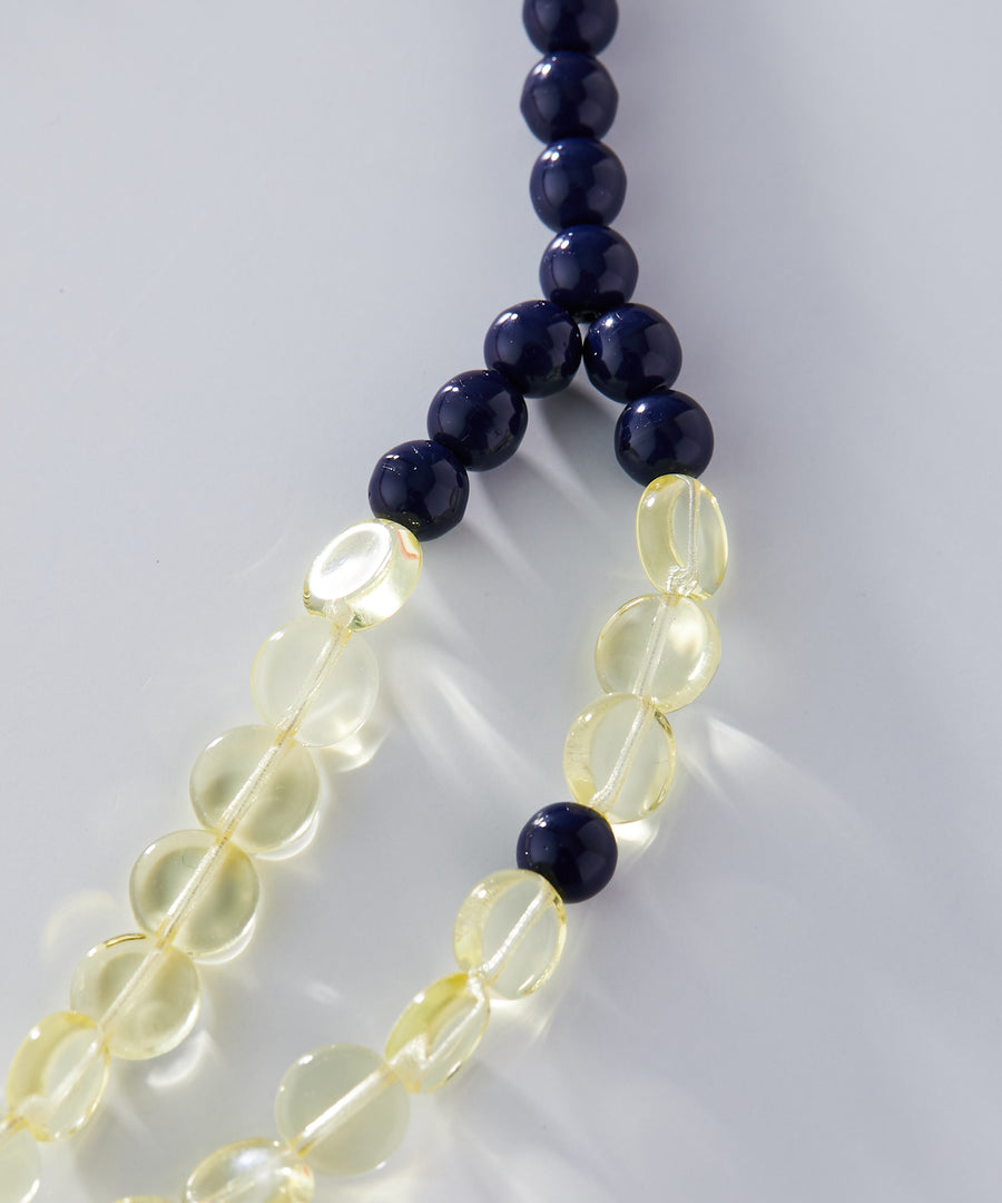 《Jeanne》disk beads trico necklace