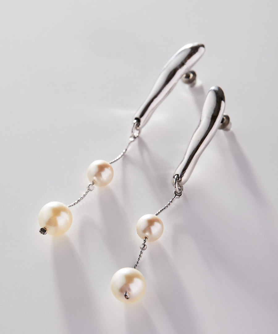 FRAGMENT arm double pearl pierce