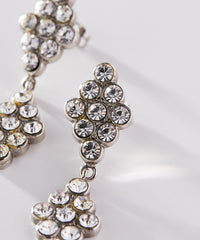 DIAMANTE crystal pierce/earring