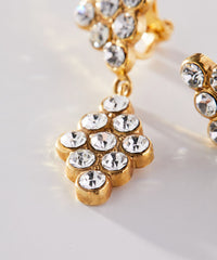 DIAMANTE crystal pierce/earring