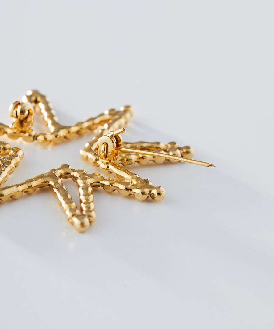 CUTSTEEL star brooch