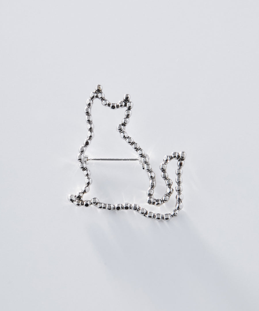 CUTSTEEL cat brooch