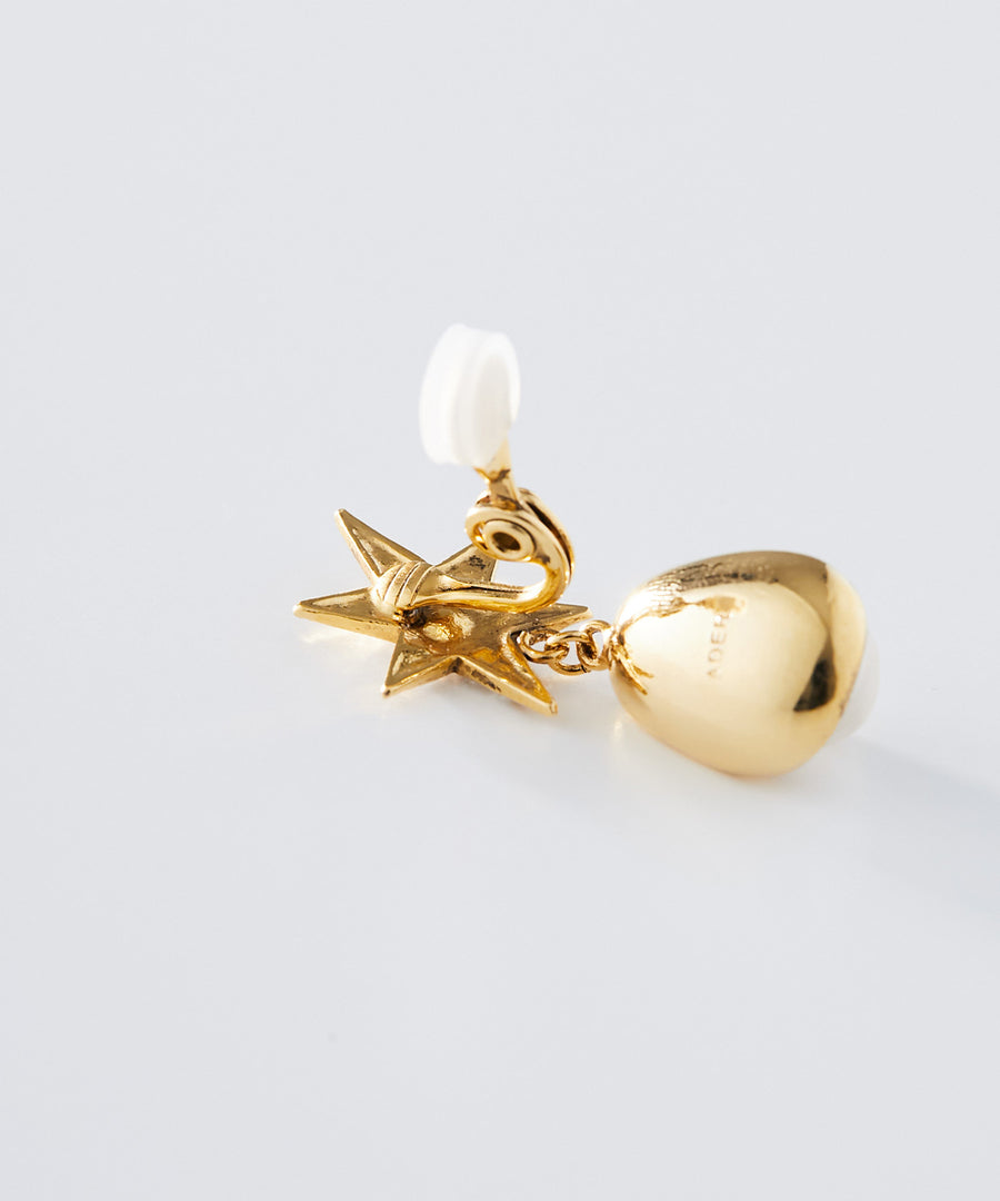 STAR half pearl pierce / earring