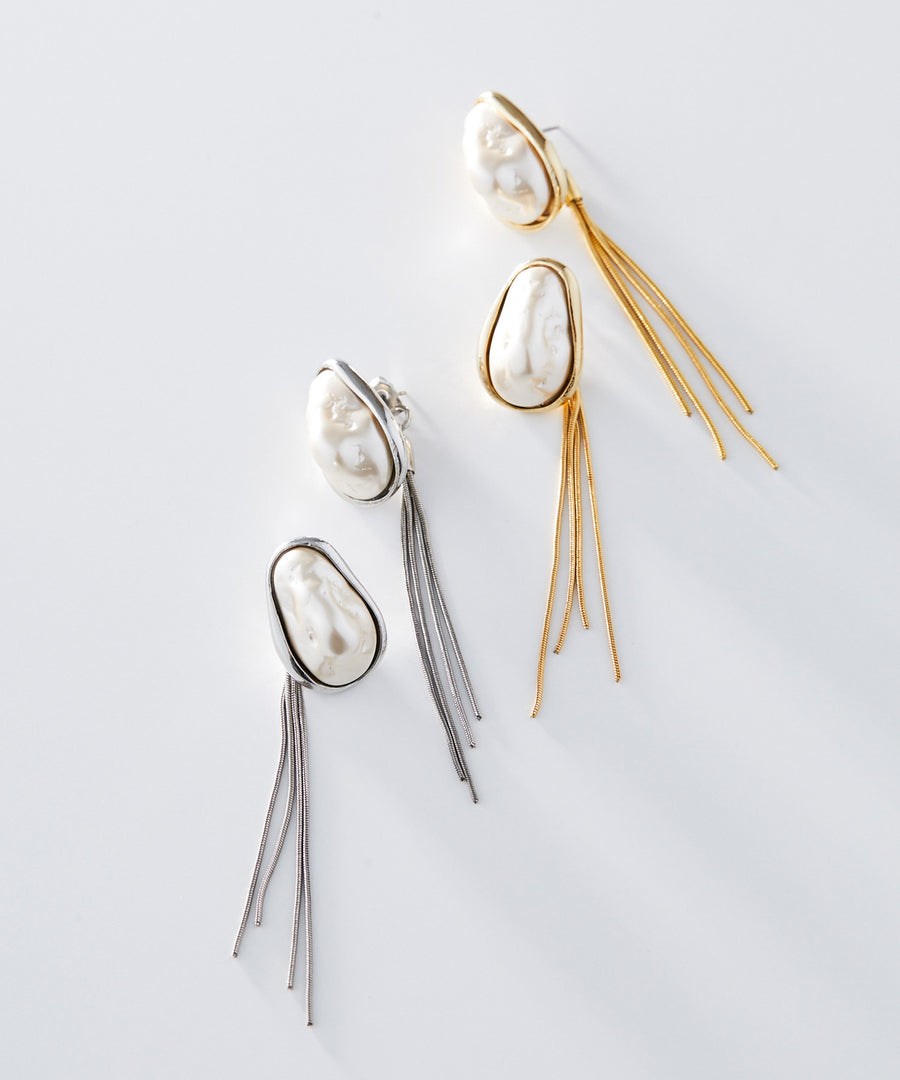 PEARL fringe 2way pierce/earring