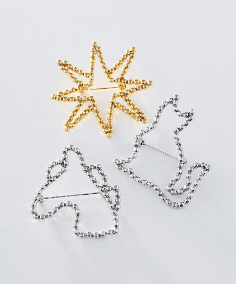 CUTSTEEL star brooch