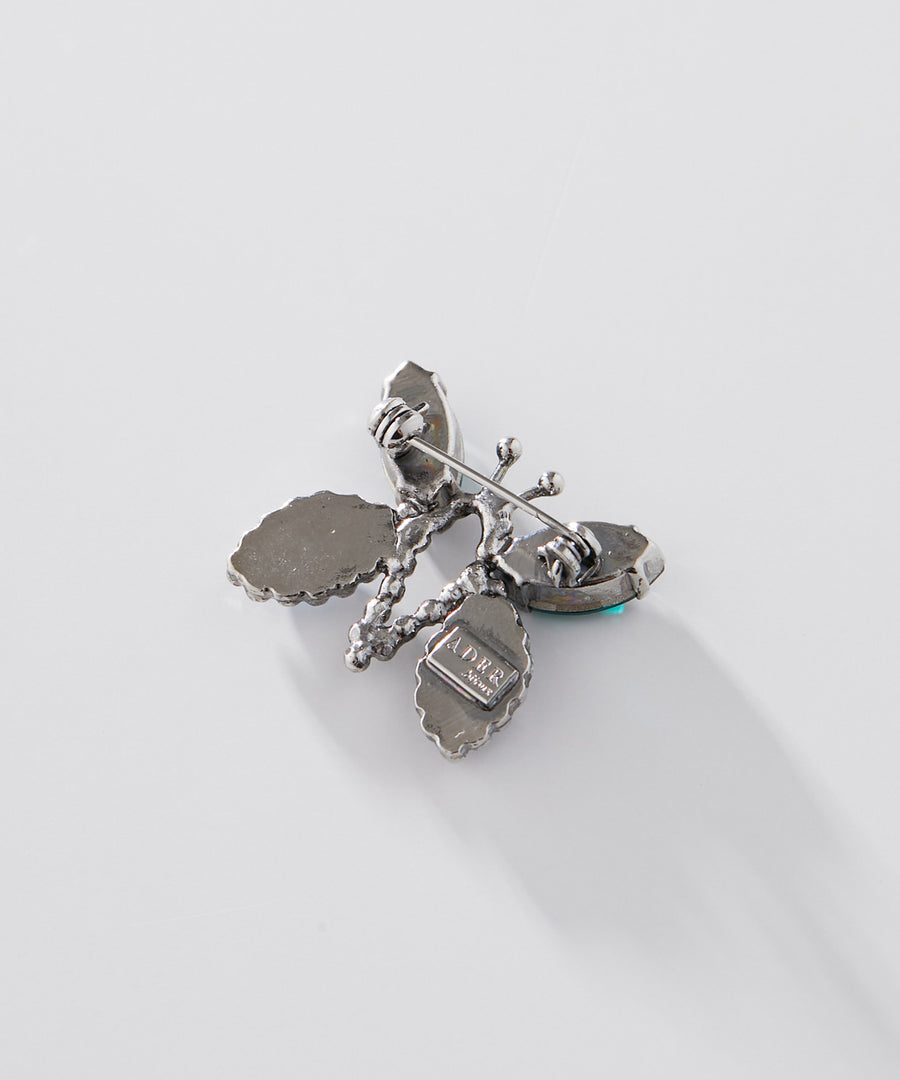 CUTSTEEL butterfly brooch