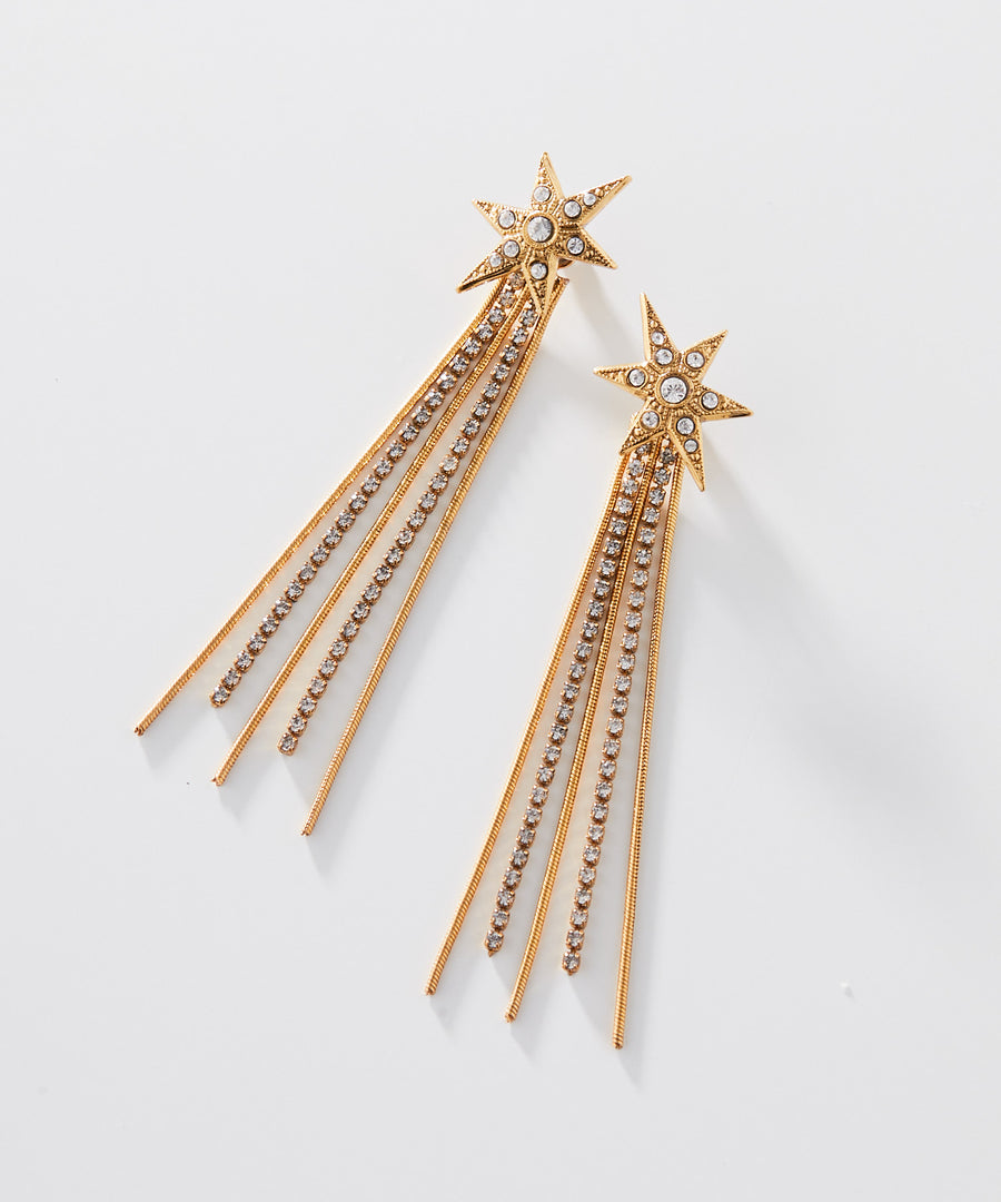 STAR stone fringe 2way pierce