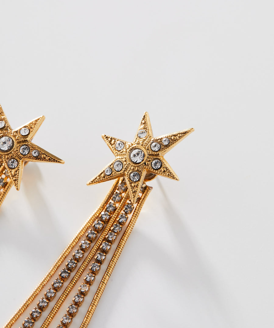 STAR stone fringe 2way pierce