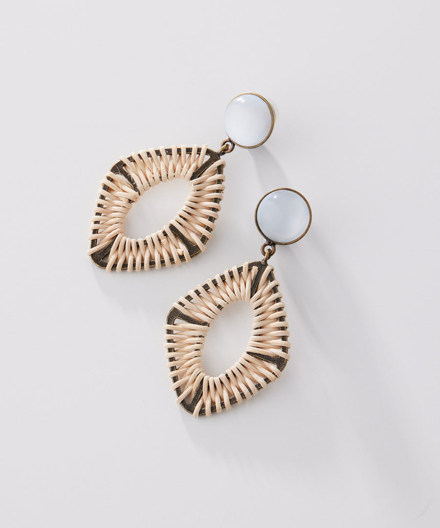 DIA hoop cabochon earring