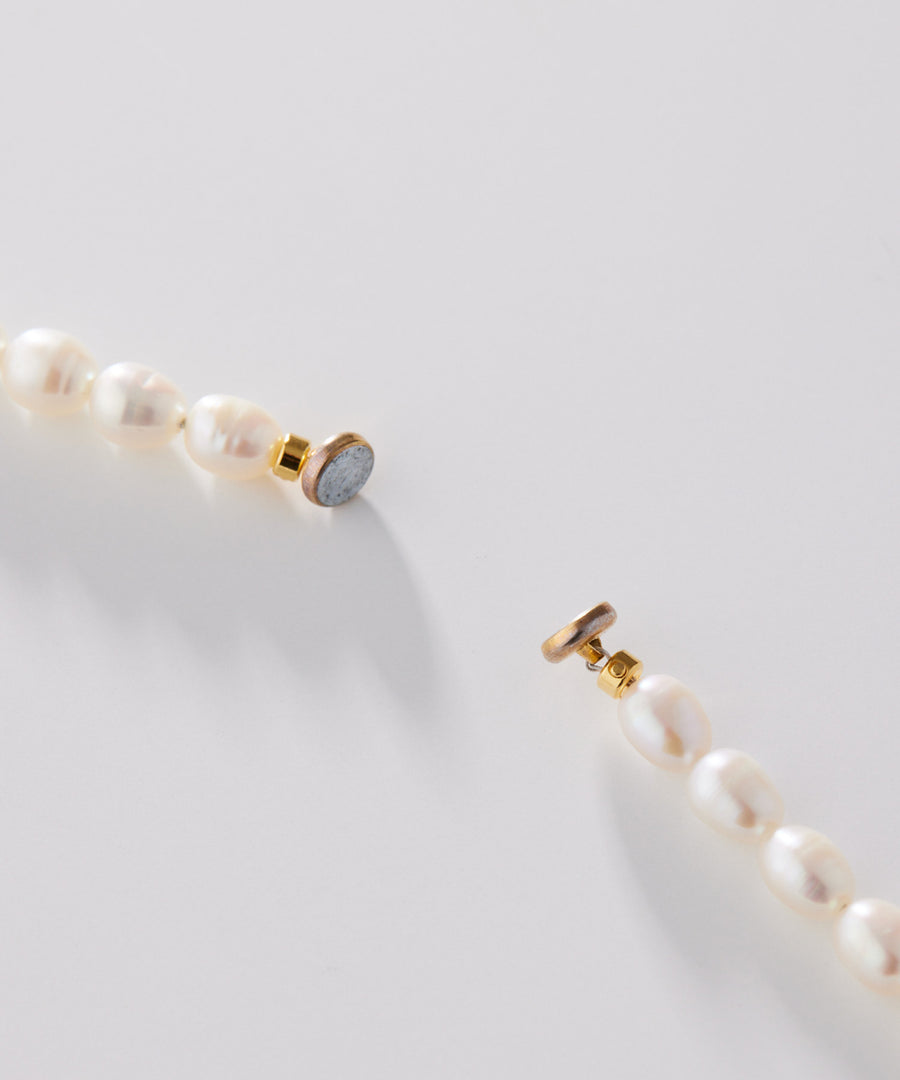 GEM stone pearl long 3way necklace