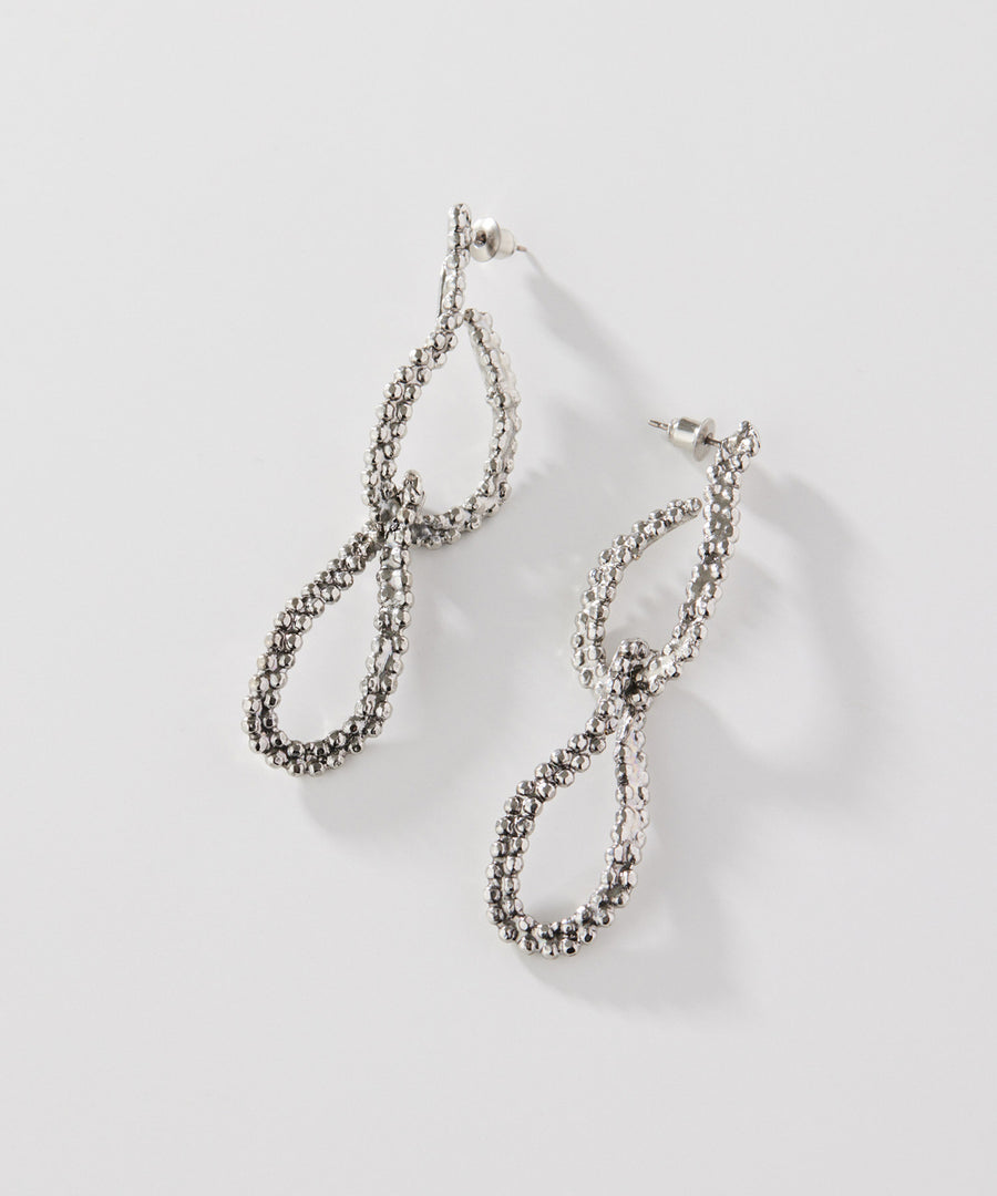 CUTSTEEL twist chain double pierce/earring