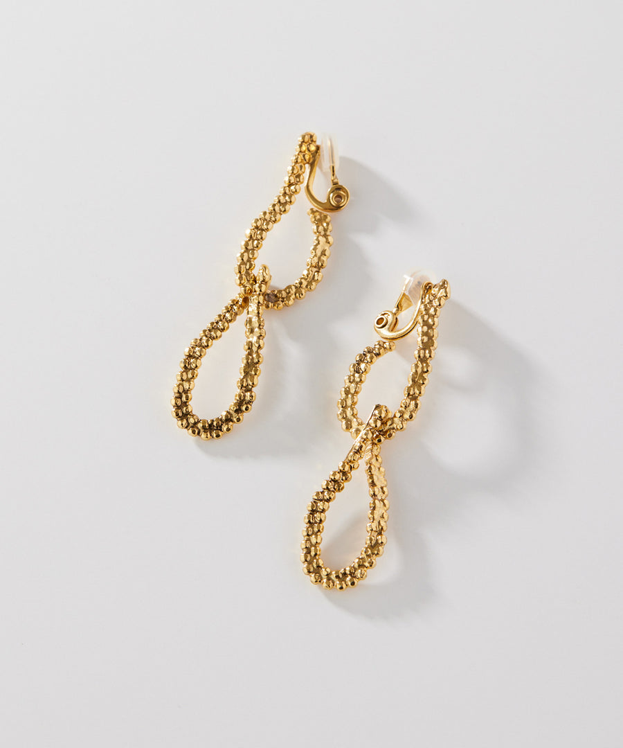 CUTSTEEL twist chain double pierce/earring