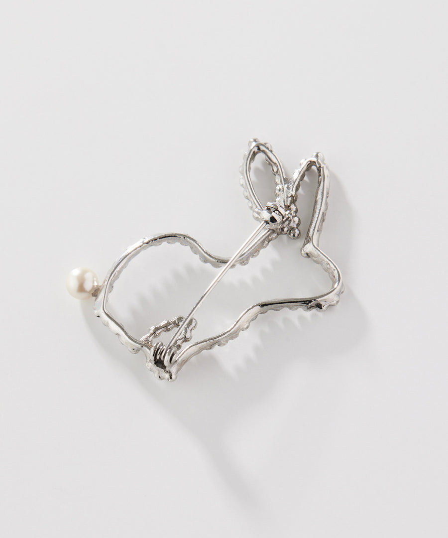 CUTSTEEL rabbit brooch