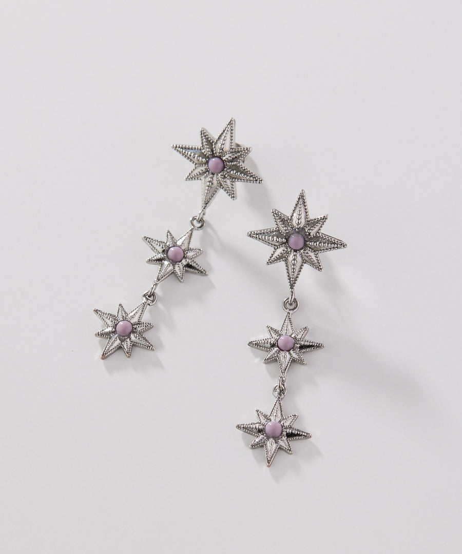 STAR motif triple pierce/earring