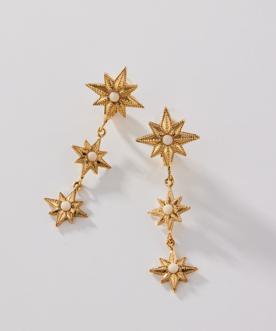 STAR motif triple pierce/earring