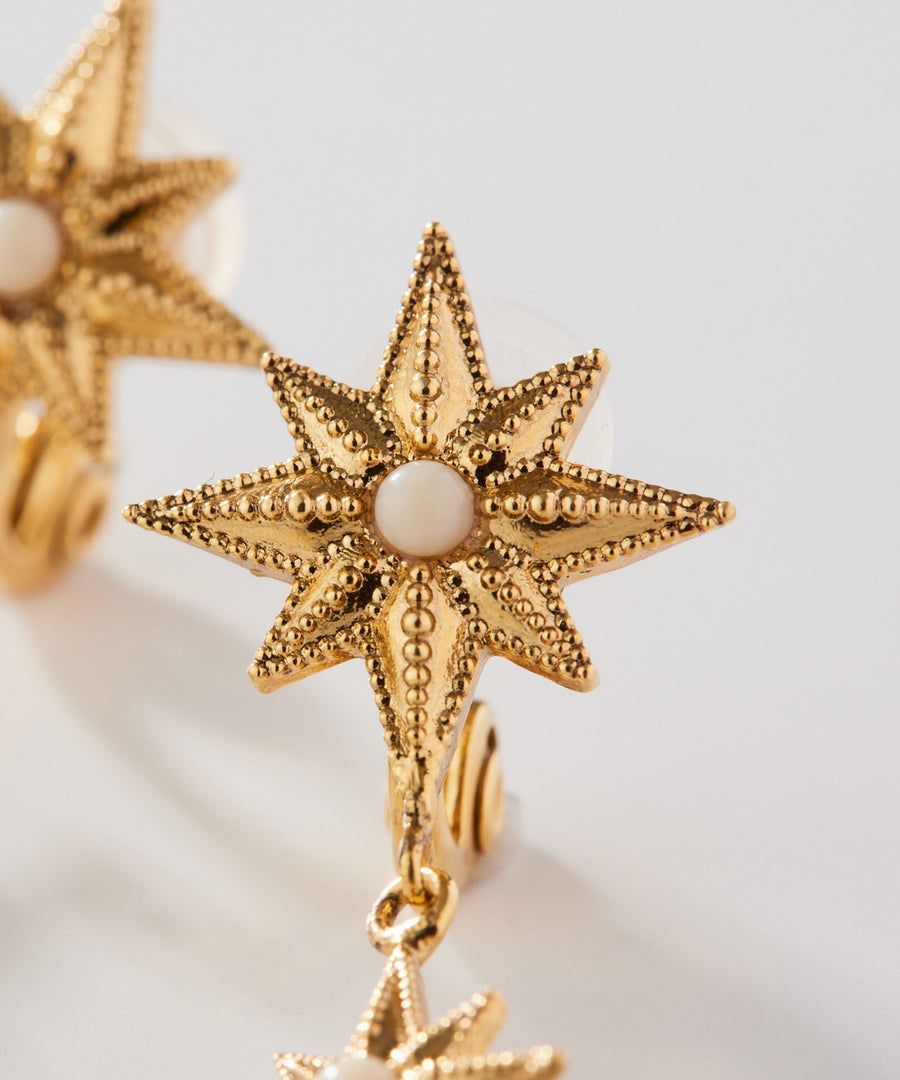 STAR motif triple pierce/earring