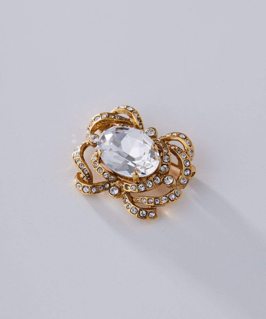 CRYSTAL classic brooch(oval)