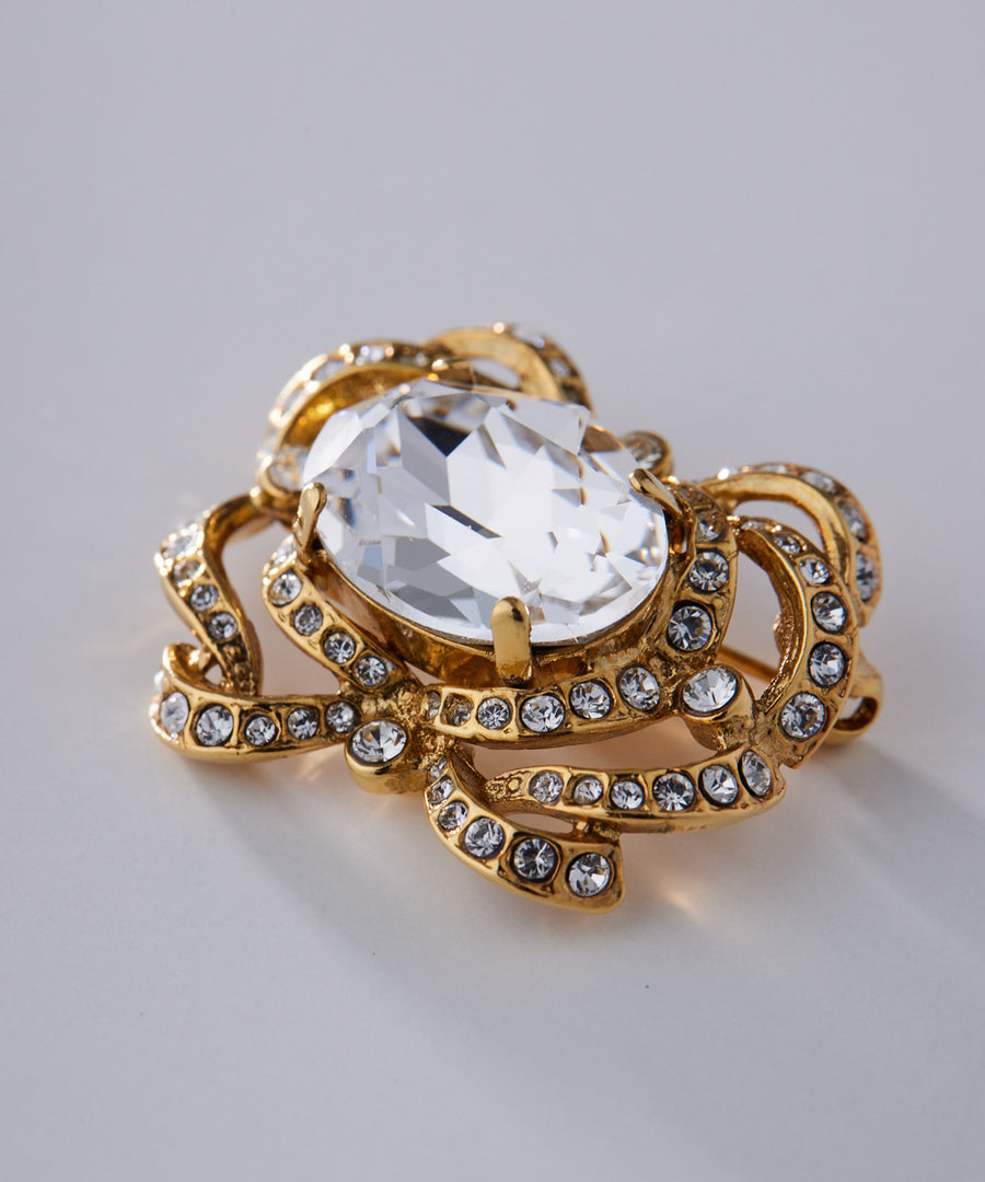 CRYSTAL classic brooch(oval)