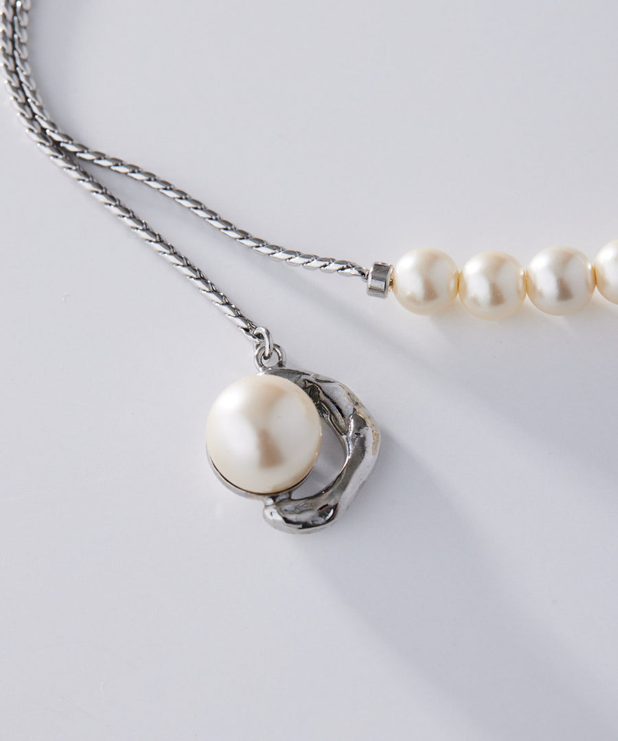 GOUTTE adjaster pearl necklace