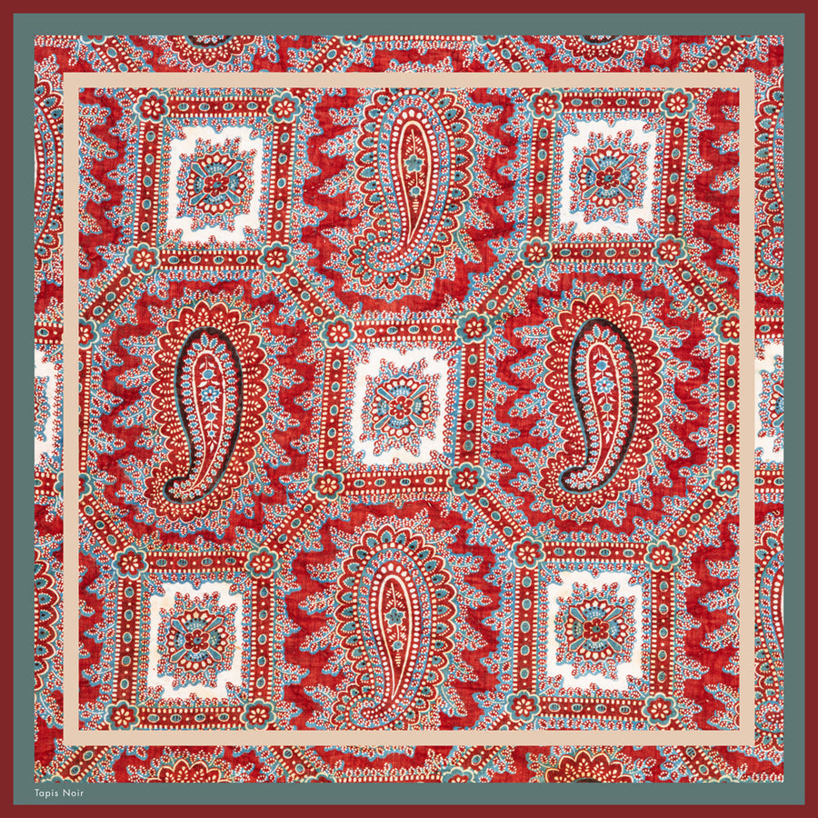 Classical Red Paisley Scarf