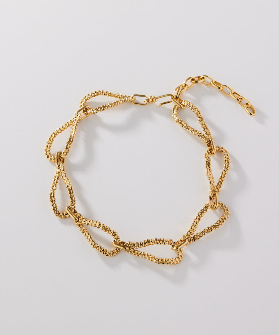 CUTSTEEL twist chain short necklace