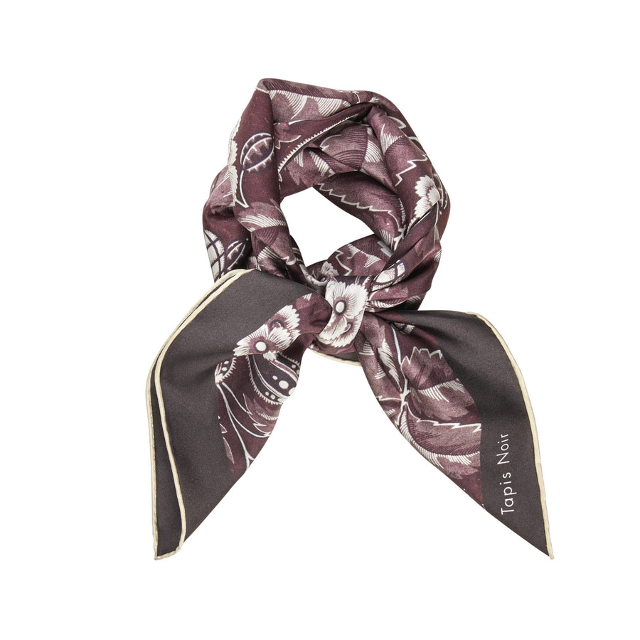 Classical Bordeaux Bloom Scarf