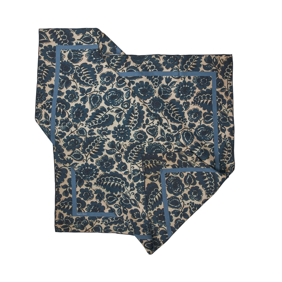 Classical Blue Flower Scarf