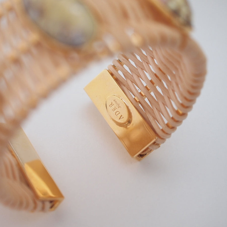 STONE rattan bangle