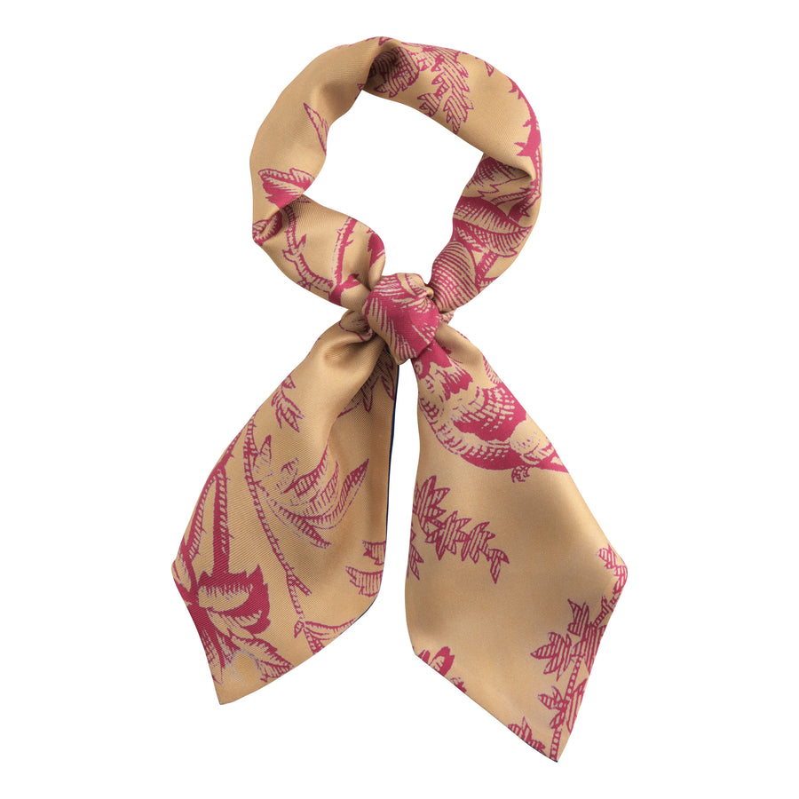 Short Pink Toile Scarf