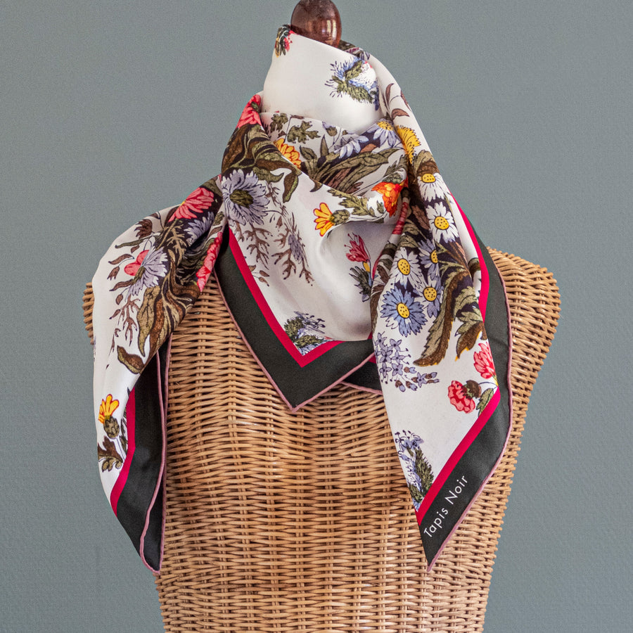 Classical Flower Stripe Scarf