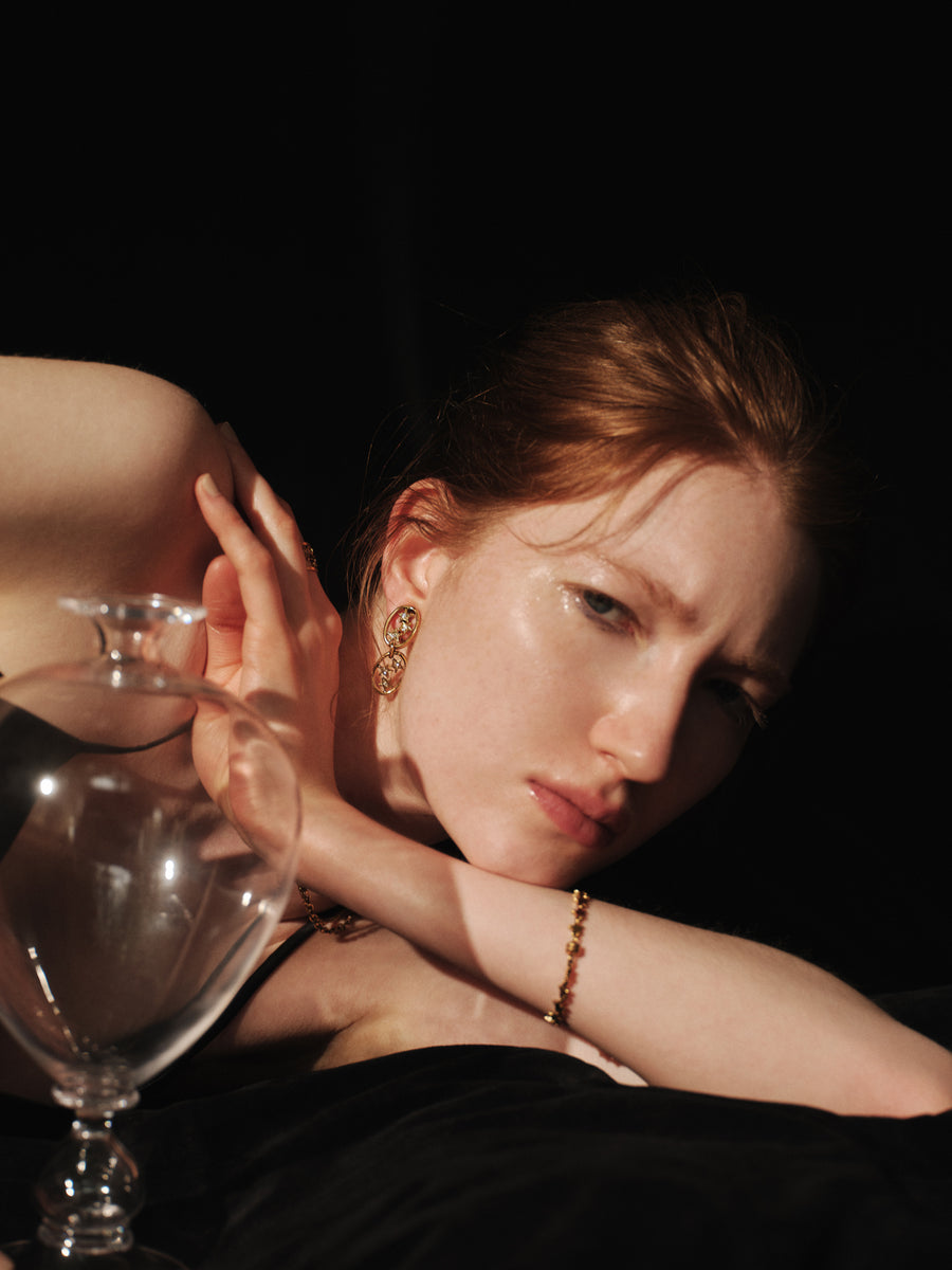 TINY STAR grigri chain earring/イヤリング