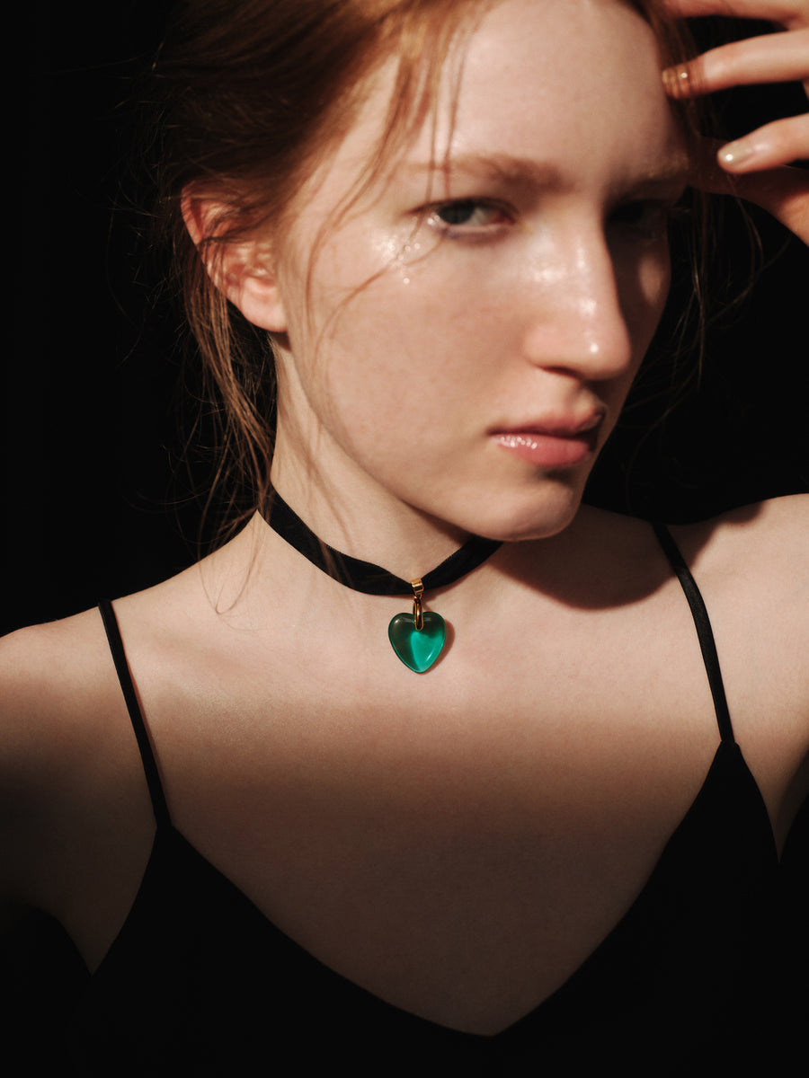 【再入荷】Heart ribbon choker/チョーカー