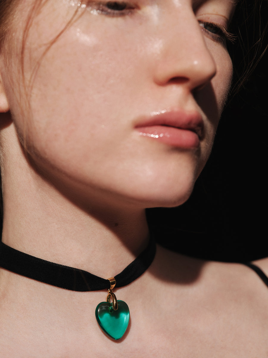 【再入荷】Heart ribbon choker/チョーカー
