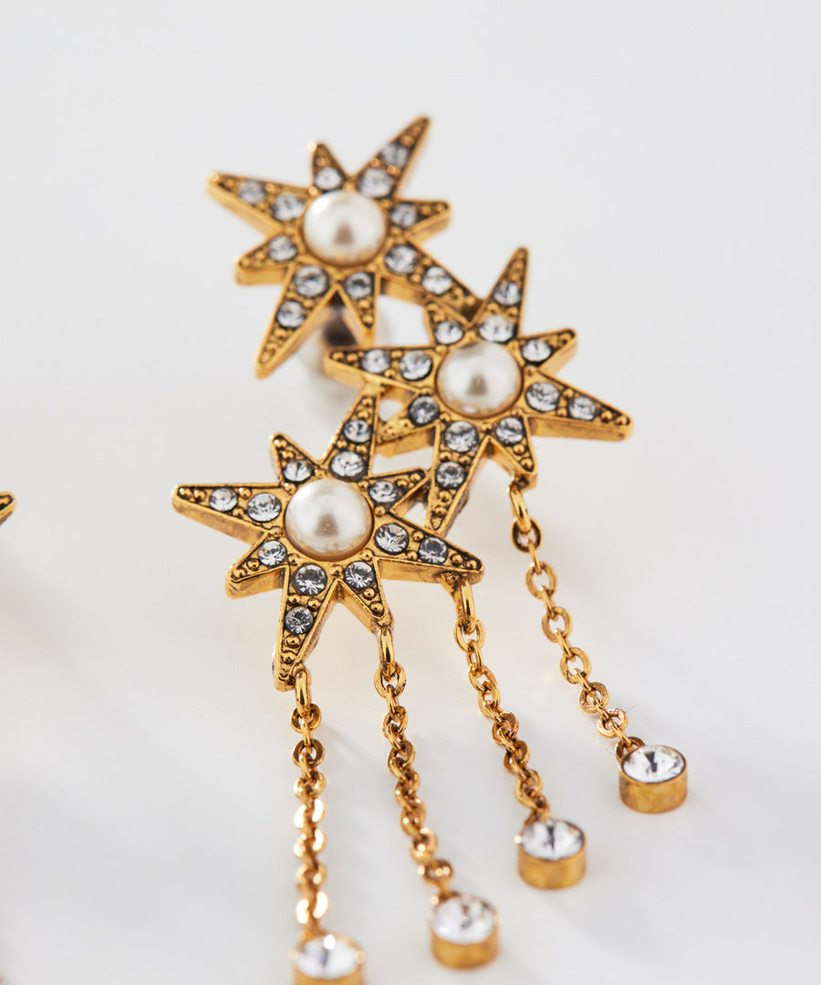 STAR fringe earring/イヤリング