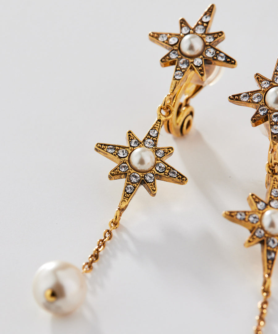 STAR pearl long pierce/earring　ピアス/イヤリング