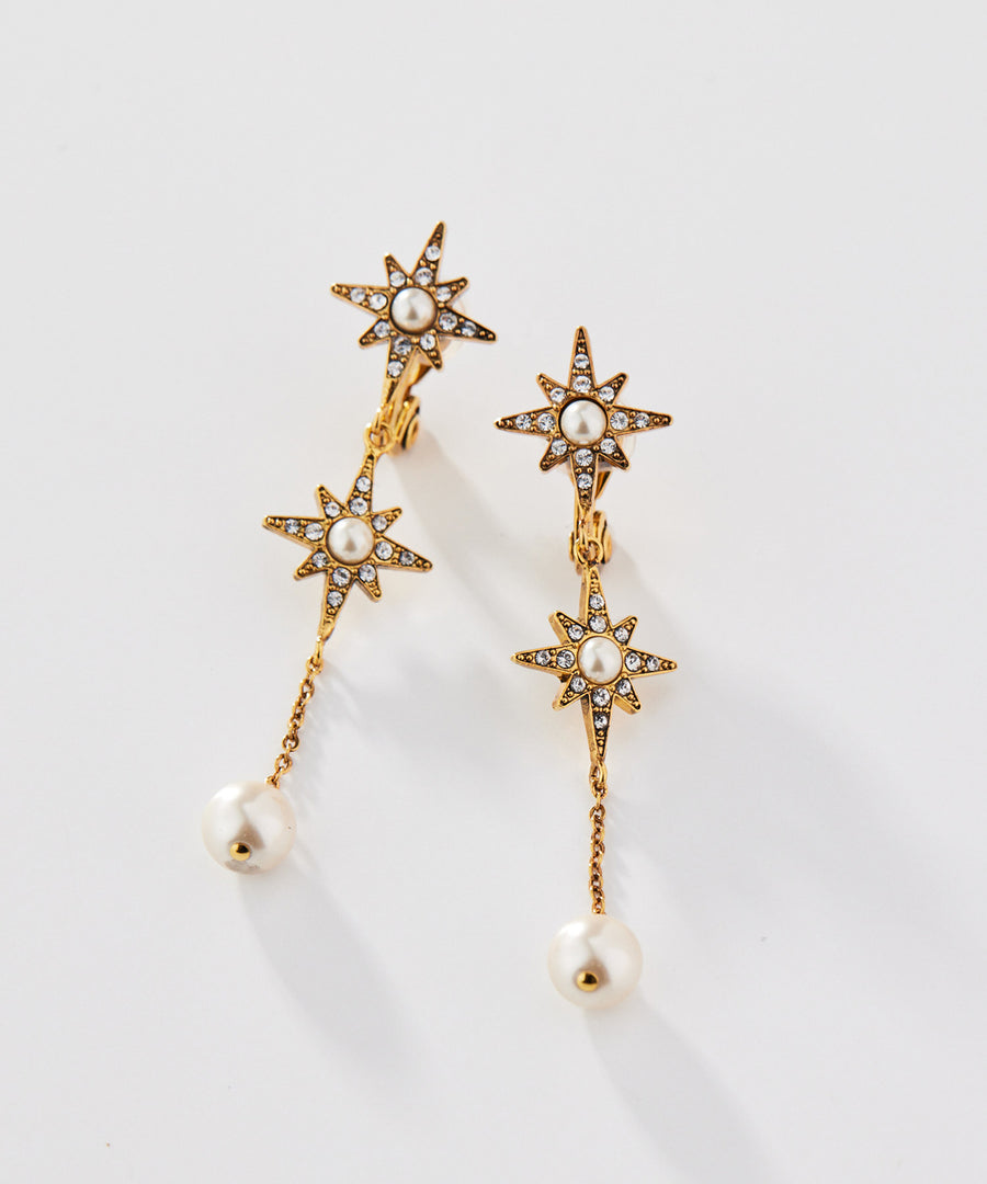 STAR pearl long pierce/earring　ピアス/イヤリング