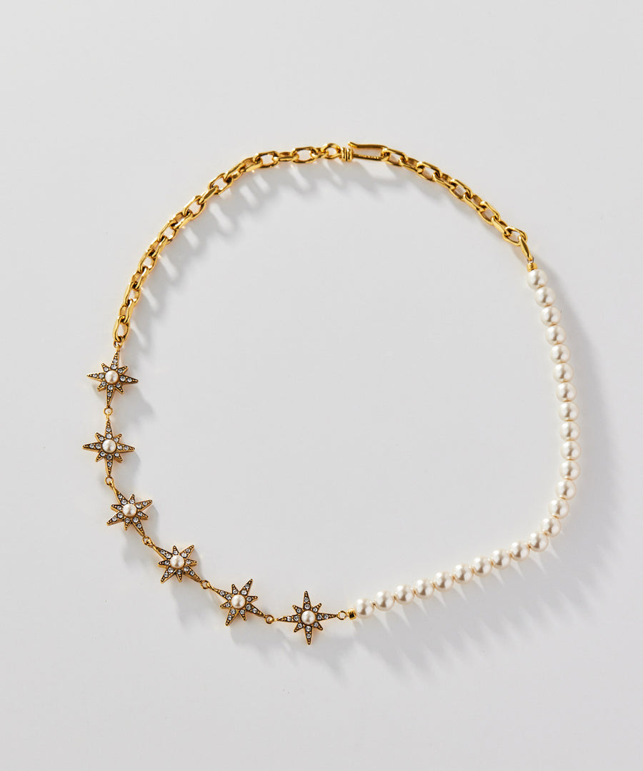 STAR pearl short necklace/ネックレス
