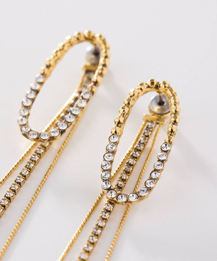 CUTSTEEL sparkle fringe pierce/ピアス