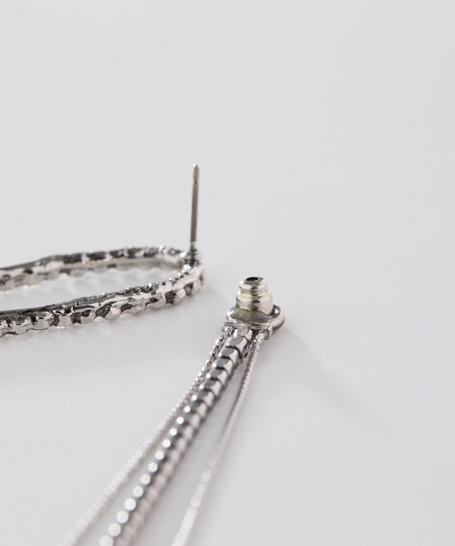 CUTSTEEL sparkle fringe pierce/ピアス