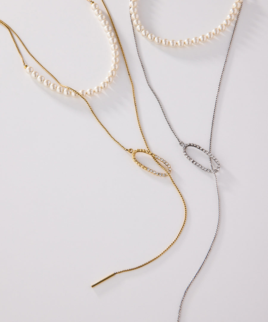 CUTSTEEL sparkle pearl raliet/ラリエット