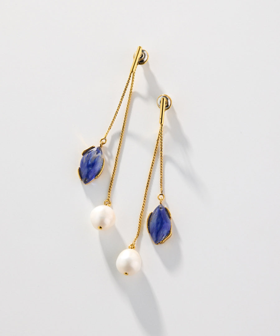 ADER.bijoux（アデルビジュー）｜LIGNE DE FUITE pearl long pierce