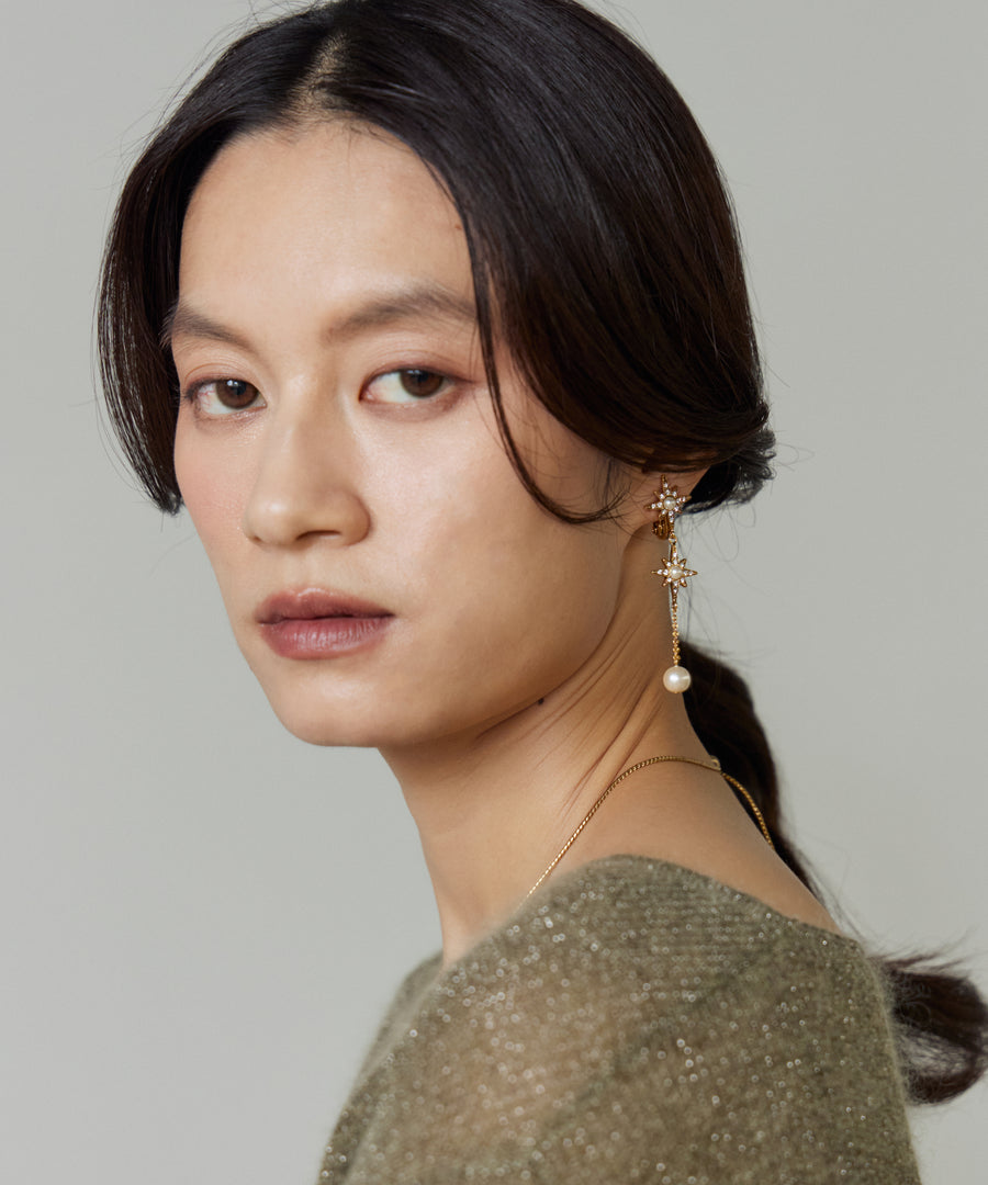 STAR pearl long pierce/earring　ピアス/イヤリング