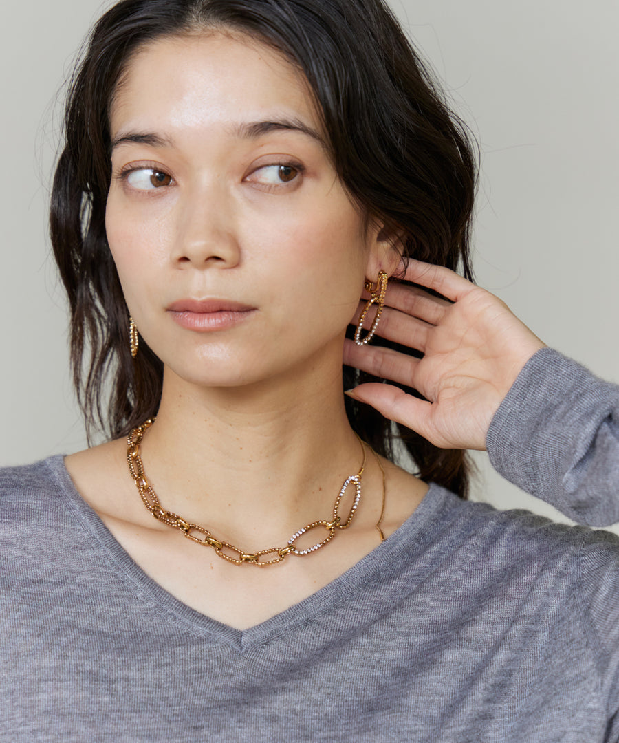 CUTSTEEL sparkle short necklace/ネックレス